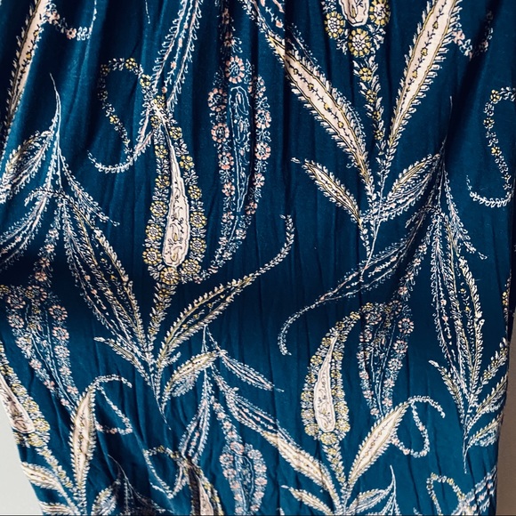 LOFT high neck blue paisley printed dress - Picture 3 of 6